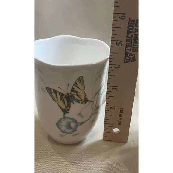 Lenox Butterfly Meadow Tea Coffee Mugs Set Of 2 Floral Flowers Swallowtail Boho‎ - Picture 4 of 5